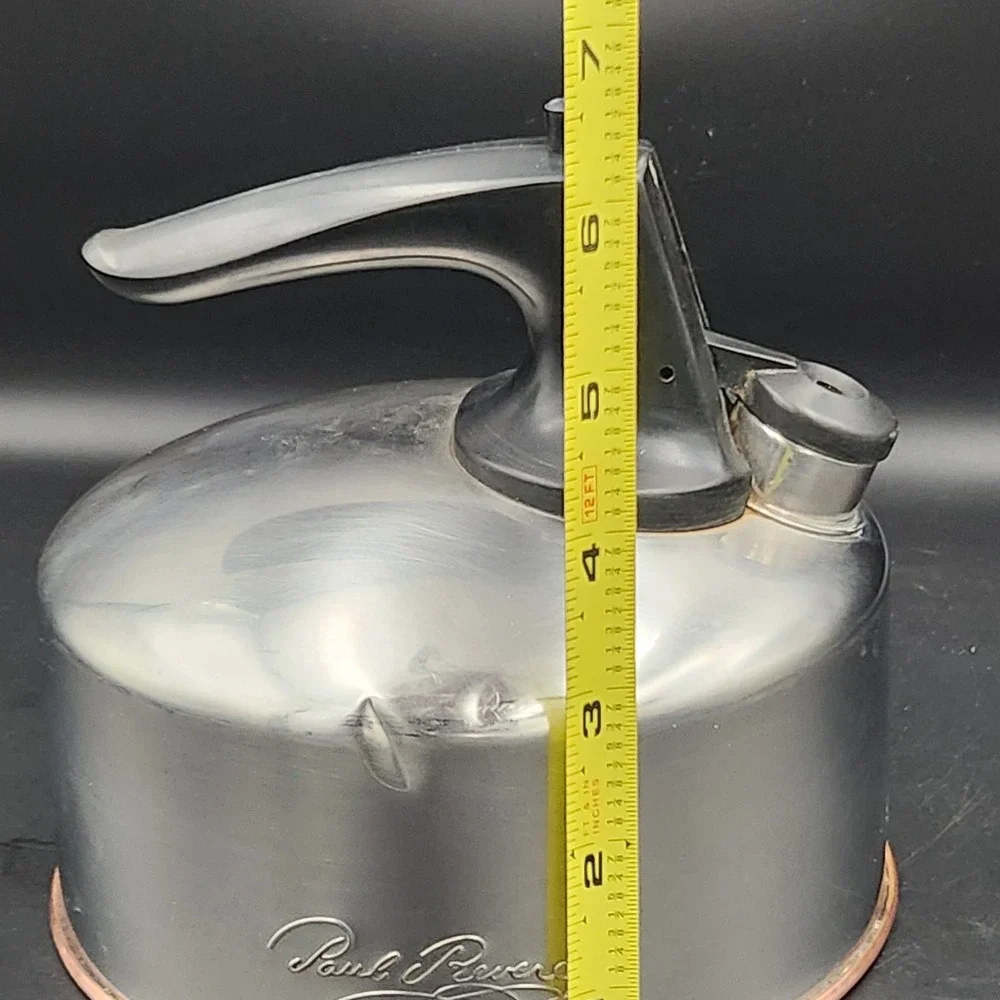 Revere Ware Korea 1 Qt Whistling Tea Kettle Copper Bottom Paul Revere Style